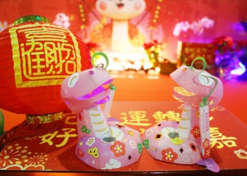 ▲出自「花燈女王」旅法設計師林佳葦之手，「小花蛇」提燈模樣可愛生動。（圖/嘉義市政府提供）