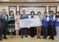 ▲世界台灣商會聯合總會捐助雲林縣264萬元 助丹娜絲颱風災後重建。(圖/雲林縣政府提供)