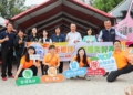▲縣長翁章梁等人號召民眾加入失智友善社區行列。（圖/嘉義縣政府提供）