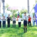 ▲市長黃敏惠於中華民國童軍第12次全國大露營活動中，為嘉義市代表團授旗。(圖/嘉義市政府提供)