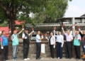 ▲提升學生行的安全 斥資逾900萬大埤舊庄國小通學步道動土。(圖/雲林縣政府提供)