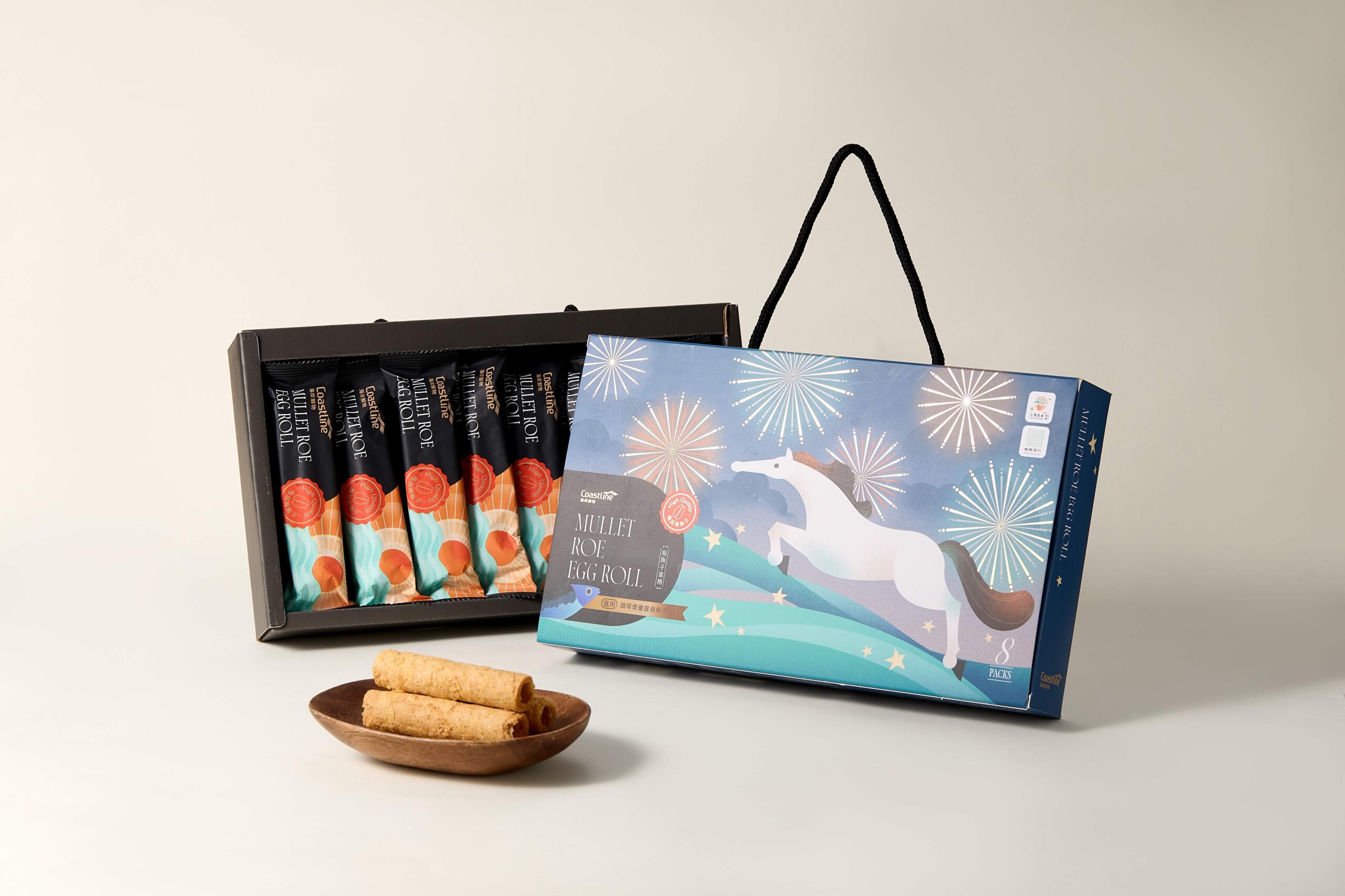 ▲燈會聯名商品-鑫溶水產烏魚子蛋捲。(圖/嘉義縣政府提供)