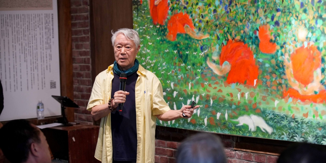 ▲蔣勳「祇樹給孤獨園」現正在新港培桂堂展出。（圖/嘉義縣政府提供）