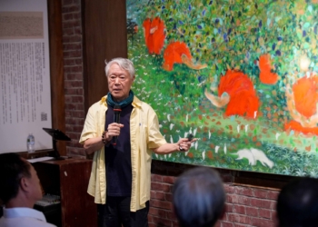 ▲蔣勳「祇樹給孤獨園」現正在新港培桂堂展出。（圖/嘉義縣政府提供）