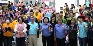▲縣長張麗善鼓勵長輩多參與活動，透過運動交朋友、保持頭腦清晰，活得更健康。(圖/雲林縣政府提供)