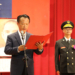 ▲嘉義縣消防局新任局長蔡建安，由縣長翁章梁正式佈達上任。(圖/嘉義縣政府提供)