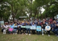 ▲雲林縣環境保護局於虎尾糖廠同心公園辦理「糖都岸堤，拾起希望」淨堤活動。(圖/雲林縣政府提供)