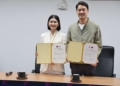 ▲雲林縣與韓國達城郡簽訂合作備忘錄，由文觀處長陳璧君與達城郡守崔栽熏共同簽署。(圖/雲林縣政府提供)