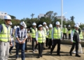 ▲市長黃敏惠率領市府團隊視察建國二村、復興新村地區市地重劃工程。（圖/嘉義市政府提供）
