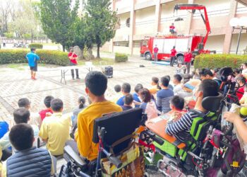 ▲嘉義特殊教育學校防火宣導。(圖/嘉義市政府提供)