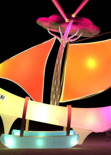 ▲「世界航道」大帆船主燈示意圖。（圖/嘉義縣政府提供）