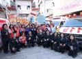 ▲為歡慶119消防節，嘉義市政府今(17)於嘉邑城隍廟舉行「祈福公益捐血活動暨救護車捐贈儀式」。（圖/嘉義市政府提供）