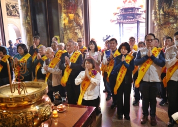 ▲市長黃敏惠親赴嘉邑玉皇宮，遵循古禮主持祝壽大典。（圖/嘉義市政府提供）
