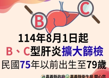 ▲8月起擴大B、C肝篩檢。（圖/嘉義縣政府提供）