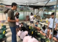 ▲官易祺老師在校園內設置科技環保溫室，引導學生透過採收建立自信。（圖／嘉義縣政府提供）