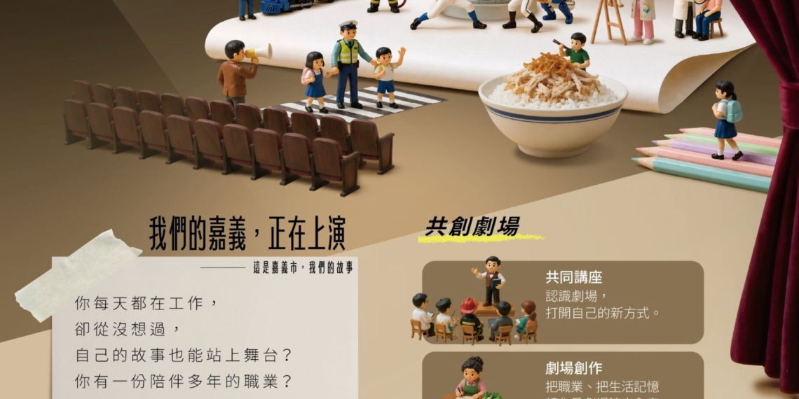 ▲由嘉義市文化局舉辦的「嘉義式＋1 百工百業共創劇場」自即日起至8月10日（一），歡迎市民朋友踴躍參加。(圖/嘉義市政府提供)