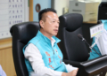▲縣長翁章梁3日一早主持災害應變中心第一次工作會報。(圖/嘉義縣政府提供)