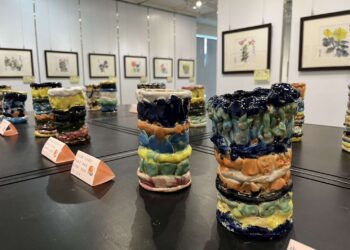 ▲明德國小「明德藝滿乾坤繪滿堂」展覽 即日起至4/26北港文化中心展出。(圖/雲林縣政府提供)
