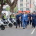 ▲縣長翁章梁主持新購警用車輛授車及校閱儀式。（圖/嘉義縣政府提供）