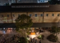 ▲2023嘉義「尋光」嘉美館推廣夜經濟，集結精選品牌打造DJ沉浸電音體驗光雕投影。(圖/嘉義市政府提供)