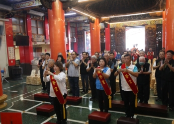 ▲市長黃敏惠前往九華山地藏庵擔任主祭官，祈求國泰民安、風調雨順。(圖/嘉義市政府提供)