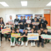 ▲縣長翁章梁到竹崎高中祝賀學生取得國外競賽優勝，並予高度肯定。（圖/嘉義縣政府提供）