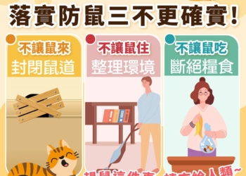 ▲嘉市加強宣導防鼠三不。(圖/嘉義市政府提供)