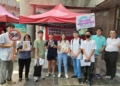 ▲嘉義縣政府政風處結合中正大學社團暨學生組織，進行反賄選宣導。(圖/嘉義縣政府提供)