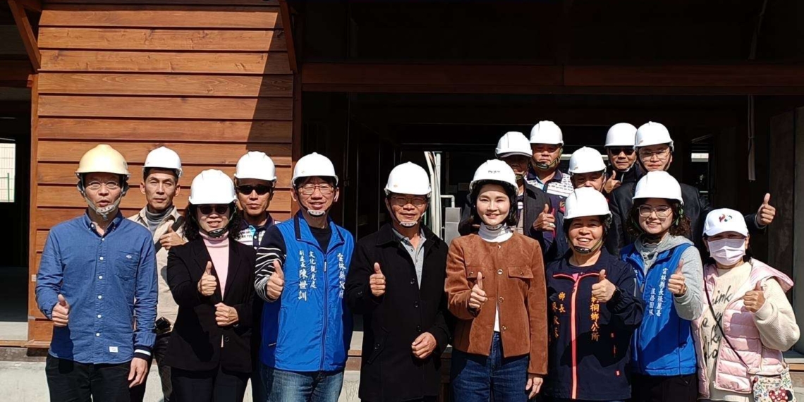 ▲雲林縣政府舉辦莿桐饒平國小舊宿舍修復再利用工程工地展，展現修復過程及未來再利用空間說明。(圖/雲林縣政府提供)