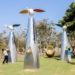 ▲民雄運動公園新地標，羅嘉惠作品「我的天鵝啊」。(圖/嘉義縣政府提供)