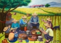 ▲臺灣梅嶺美術會第49屆會員展正在展出中。（圖/嘉義縣政府提供）