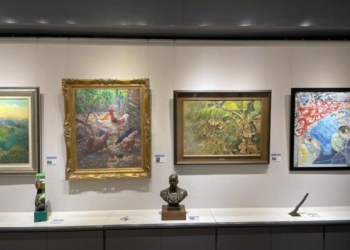 ▲臺灣藝術家法國沙龍學會(TFA)2023年巡迴展雲林站開展 歡迎民眾踴躍參觀(圖/雲林縣政府提供)