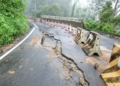 ▲嘉義縣受大豪雨影響，山區道路柔腸寸斷。（圖/嘉義縣政府提供）