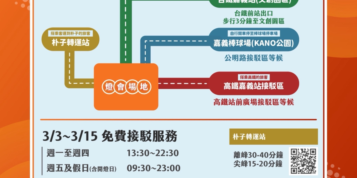 ▲2026台灣燈會期間提供接駁服務，鼓勵民眾多加利用。（圖/嘉義縣政府提供）