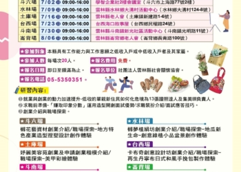 ▲低收入戶或中低收入戶有工作能力者步入職場輔導計畫報名簡章(圖/雲林縣政府提供