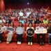 ▲縣長張麗善與導演林彥廷、演員曾珮瑜及滿場鄉親歡慶首映。(圖/雲林縣政府提供)