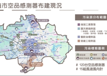 ▲嘉義市環保局規劃佈建「空氣品質感測物聯網」現況。(圖/嘉義市政府提供)