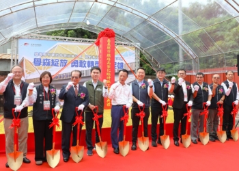 ▲民雄鐵路高架化臨時軌舉行動土儀式。（圖/嘉義縣政府提供）