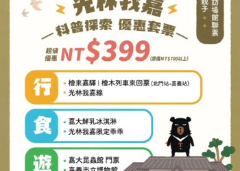 ▲嘉義市政府於暑假期間推出 「來嘉·科普藝遊」 超值套票限量開賣。(圖/嘉義市政府提供)